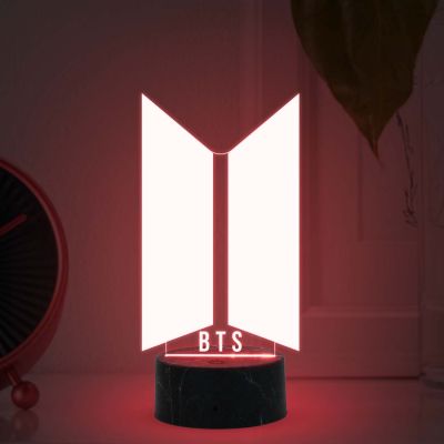 3D Illusion Kpop BTS night Lamp with Automatic Color Changing Light Gift for BTS Army Lover , Birthday Gift for Girls Boys , Bedroom Decor